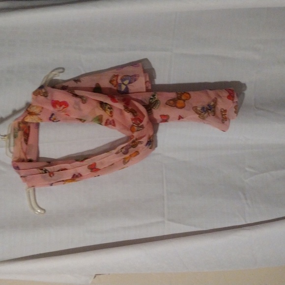 Vintage Echo large oblong butterfly motif scarf wrap stole - Picture 2 of 6